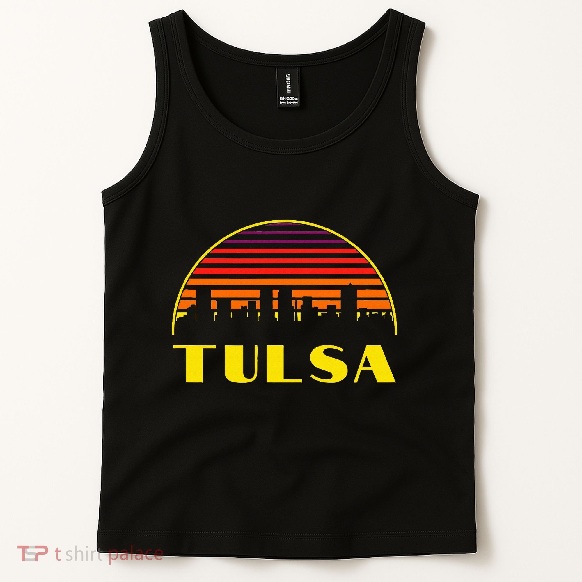 Retro Tulsa Oklahoma Downtown Skyline Tank Top
