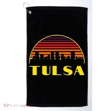 Retro Tulsa Oklahoma Downtown Skyline Golf Towel