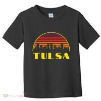 Retro Tulsa Oklahoma Downtown Skyline Toddler T-Shirt thumb 0