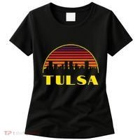 Retro Tulsa Oklahoma Downtown Skyline Women's T-Shirt thumb 0