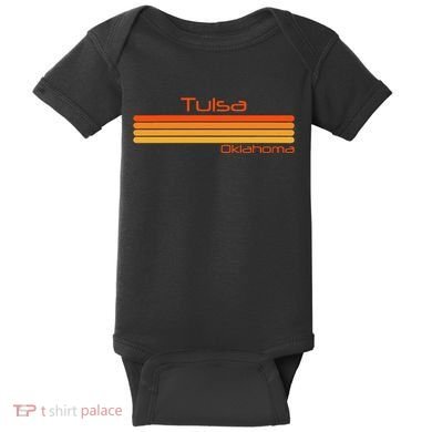 Retro Tulsa Oklahoma Baby Bodysuit