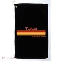 Retro Tulsa Oklahoma Golf Towel thumb 0