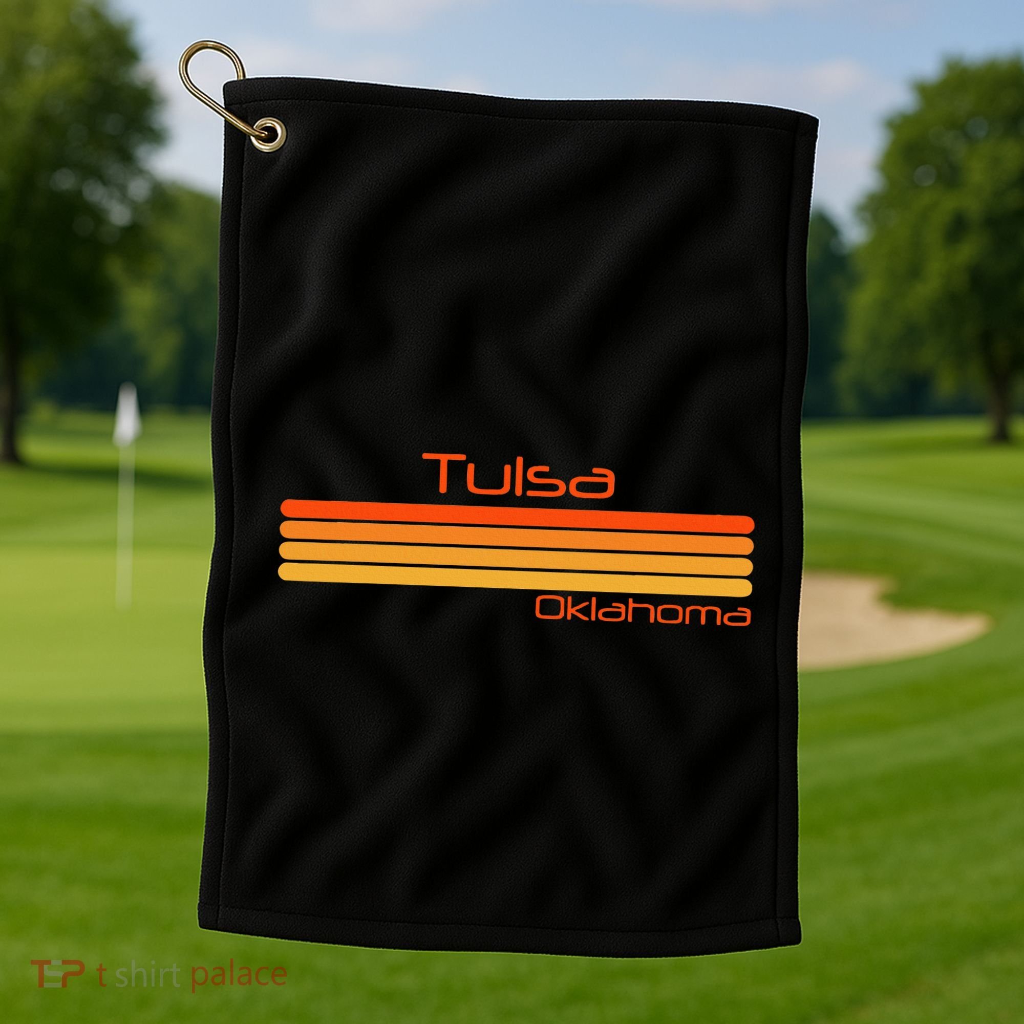 Retro Tulsa Oklahoma Golf Towel