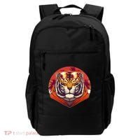Retro Tropical Palm Tree Hipster Tiger Backpack thumb 0