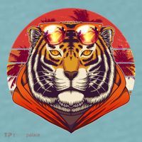 Retro Tropical Palm Tree Hipster Tiger Sueded Cloud Jersey T-Shirt thumb 2