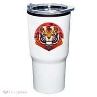 Retro Tropical Palm Tree Hipster Tiger Tumbler thumb 0