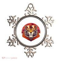 Retro Tropical Palm Tree Hipster Tiger Ornament thumb 0