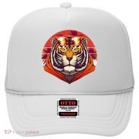 Retro Tropical Palm Tree Hipster Tiger Hat thumb 0