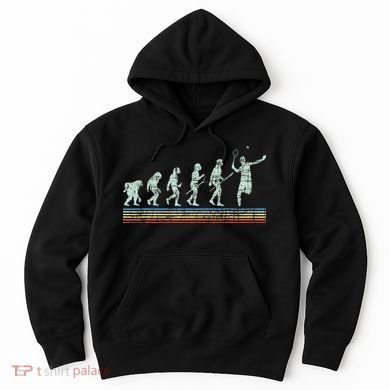 Retro Tennis Player Evolution Vintage Hoodie