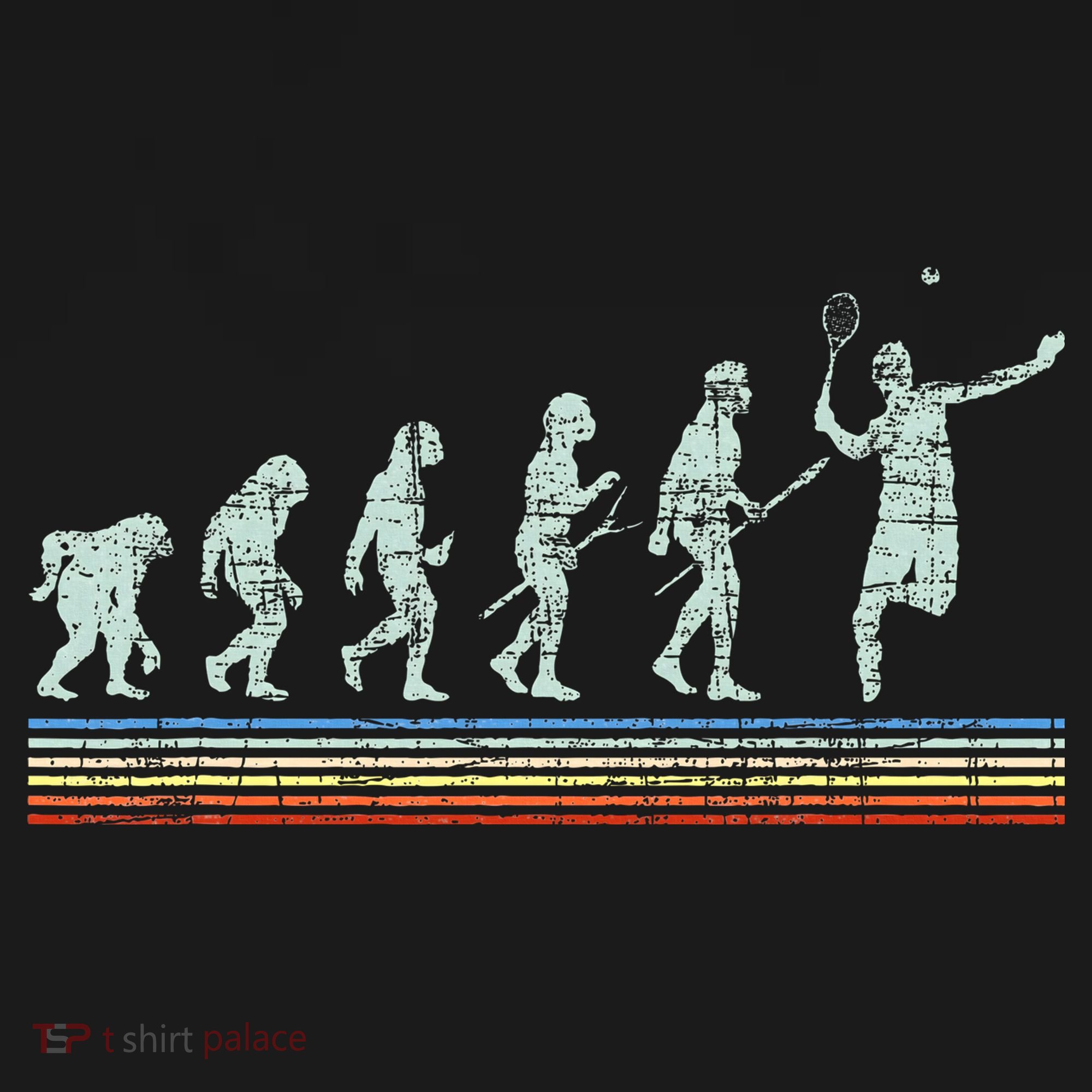Retro Tennis Player Evolution Vintage Hoodie