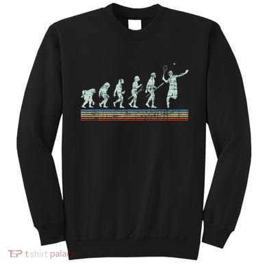 Retro Tennis Player Evolution Vintage Sweatshirt