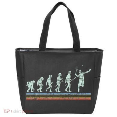 Retro Tennis Player Evolution Vintage Tote Bag
