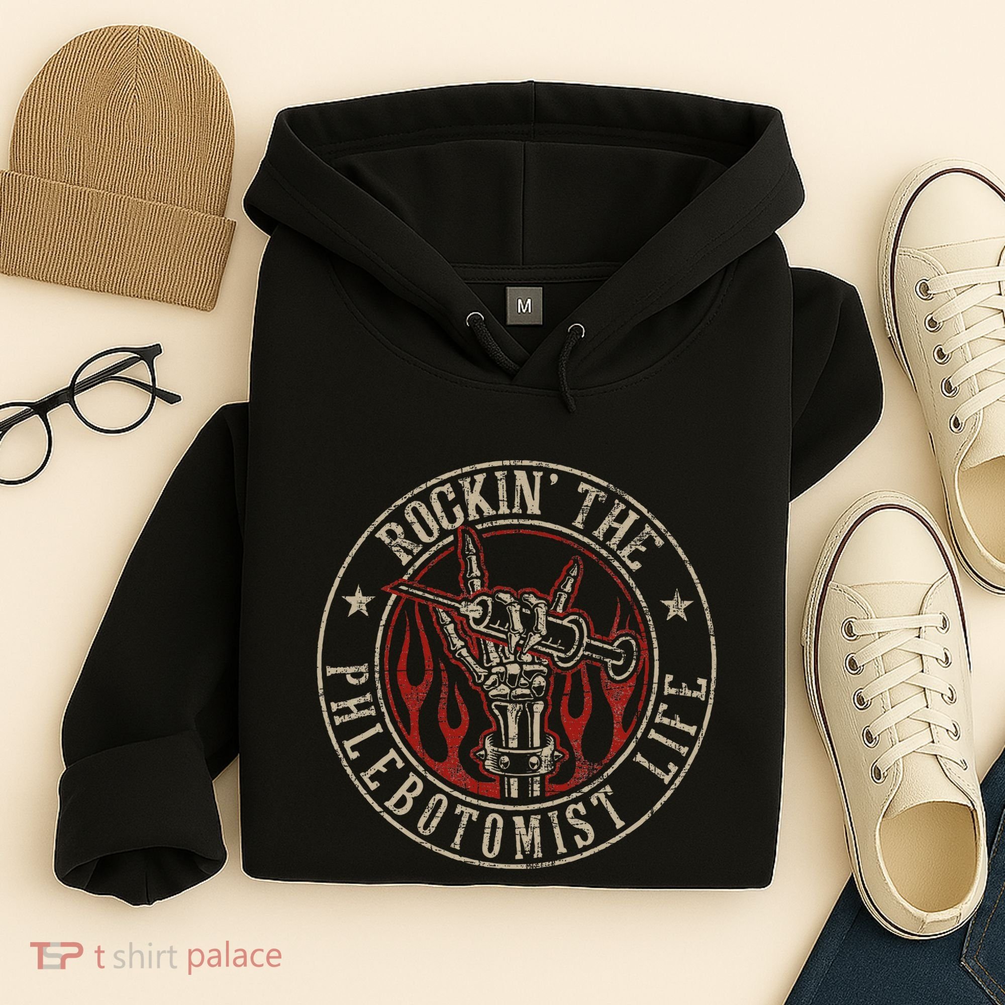 Rockin The Phlebotomist Life Phlebotomy Technician Hoodie