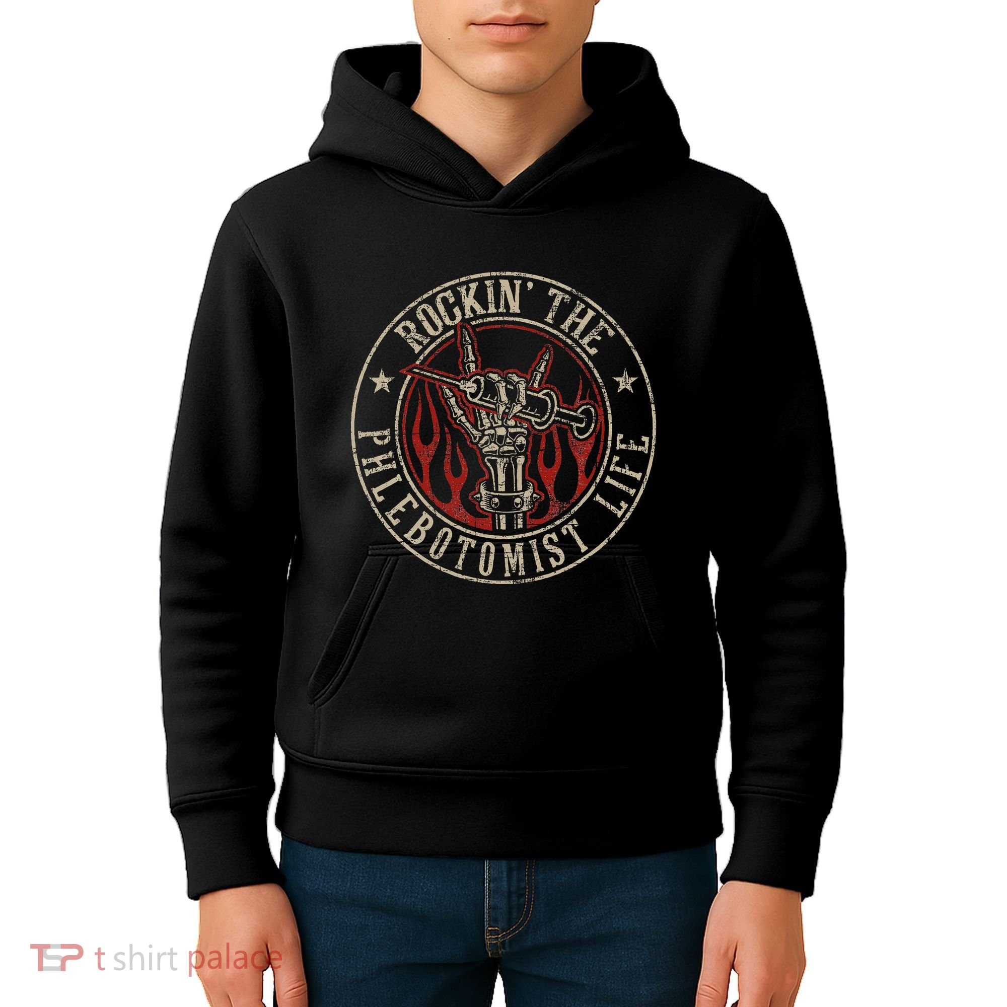 Rockin The Phlebotomist Life Phlebotomy Technician Kids Hoodie