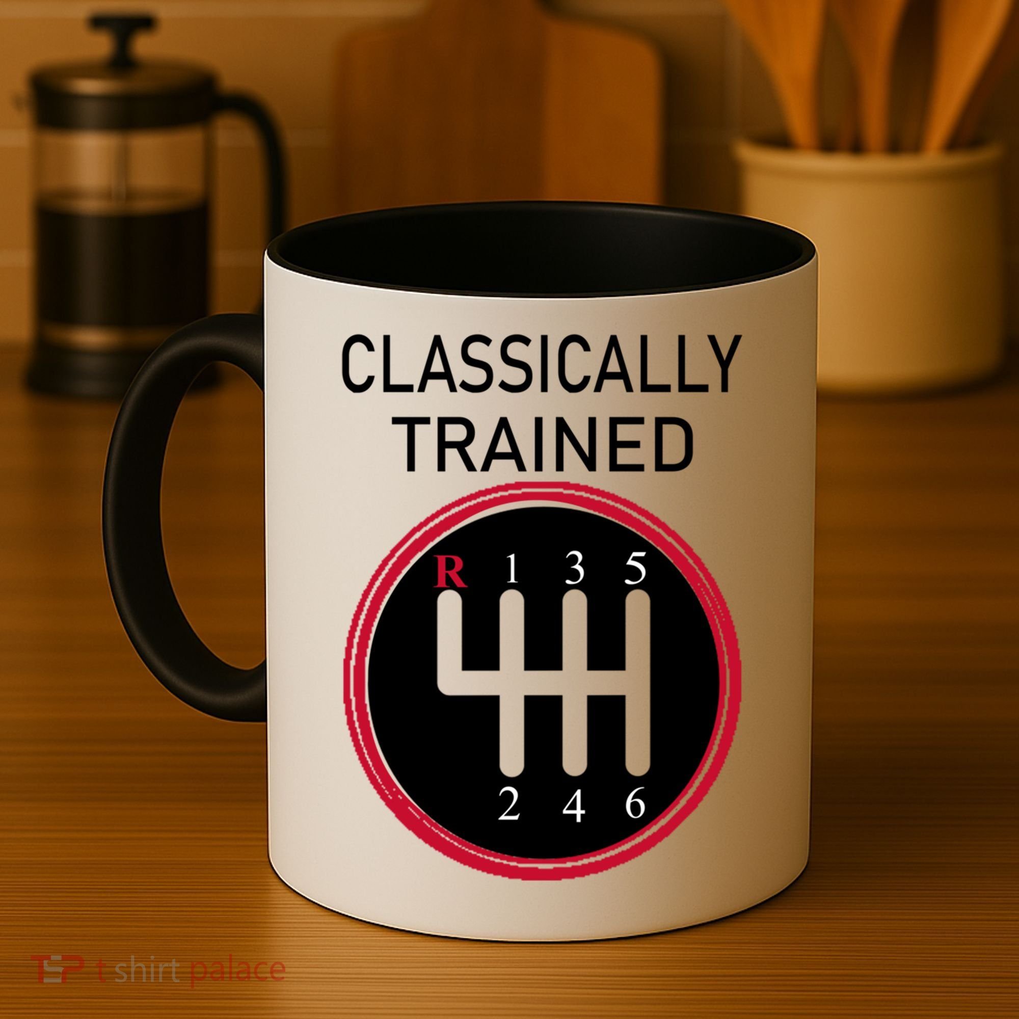 Racing Three Pedals Classically Trained Ual Transmission Gift Coffee Mug