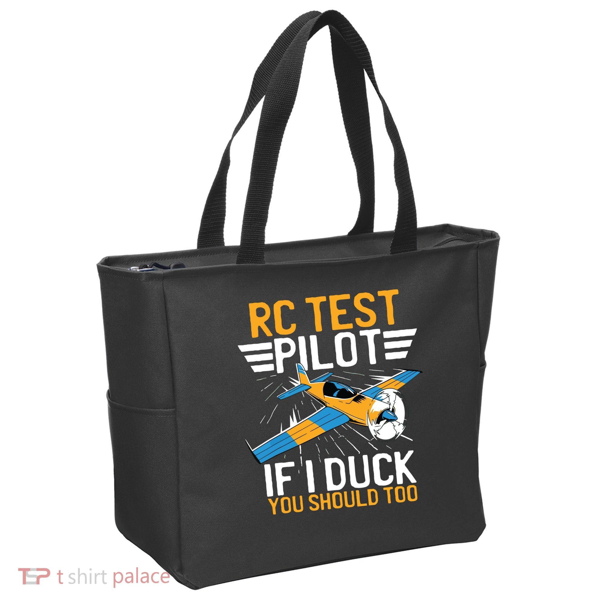 Rc Test Pilot If I Duck You Should Too Model Aircraft Pilot Tote Bag