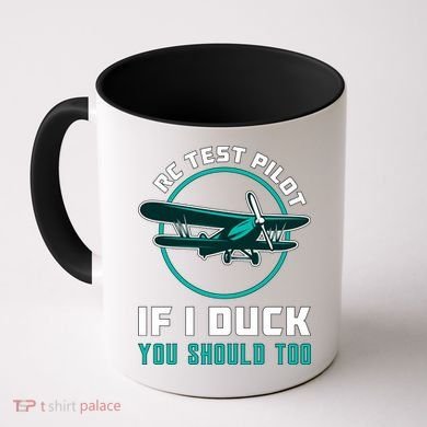 Rc Test Pilot If I Duck Model Airplane Vintage Rc Plane Gift Coffee Mug