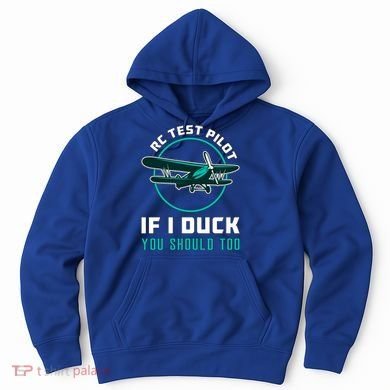 Rc Test Pilot If I Duck Model Airplane Vintage Rc Plane Gift Hoodie