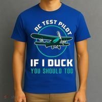 Rc Test Pilot If I Duck Model Airplane Vintage Rc Plane Gift T-Shirt thumb 3