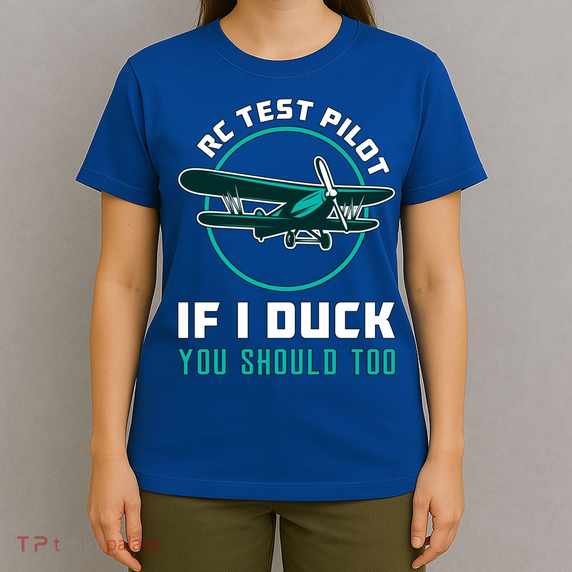 Rc Test Pilot If I Duck Model Airplane Vintage Rc Plane Gift T-Shirt
