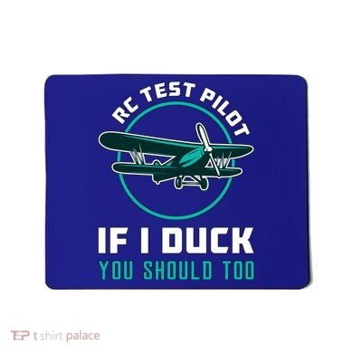 Rc Test Pilot If I Duck Model Airplane Vintage Rc Plane Gift Mousepad