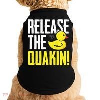 Release The Quackin! Graphic Rubber Duck Funny Doggie Tank thumb 0