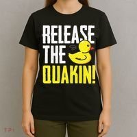Release The Quackin! Graphic Rubber Duck Funny T-Shirt thumb 4