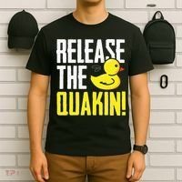Release The Quackin! Graphic Rubber Duck Funny T-Shirt thumb 6