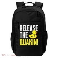 Release The Quackin! Graphic Rubber Duck Funny Backpack thumb 0