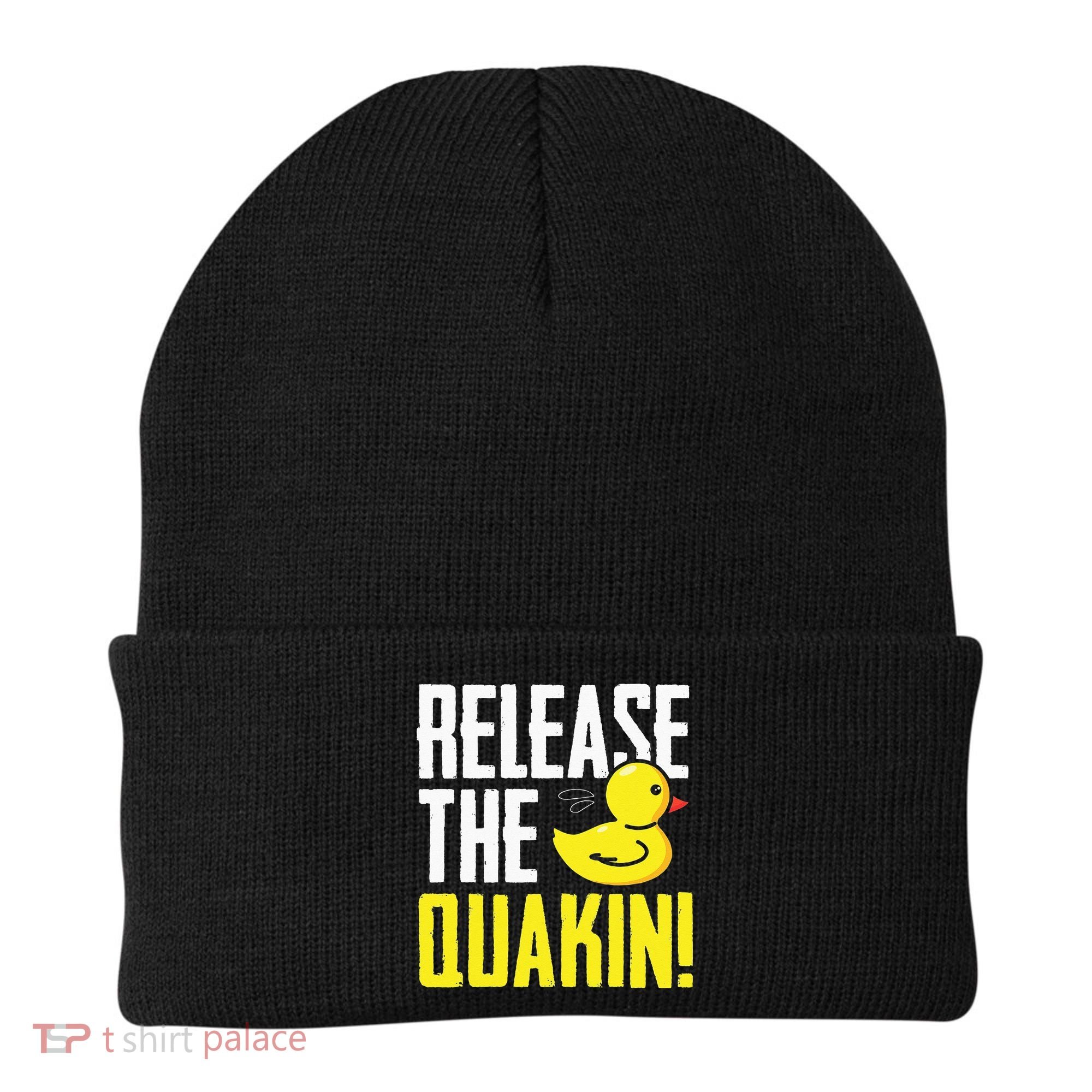 Release The Quackin! Graphic Rubber Duck Funny Beanie