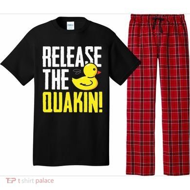 Release The Quackin! Graphic Rubber Duck Funny Pajama Set