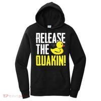 Release The Quackin! Graphic Rubber Duck Funny Women's Hoodie thumb 0