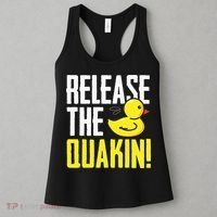 Release The Quackin! Graphic Rubber Duck Funny Women's Tank Top thumb 3