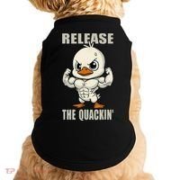 Release The Quackin Duck Gym Weightlifting Bodybuilder Doggie Tank thumb 0