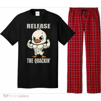 Release The Quackin Duck Gym Weightlifting Bodybuilder Pajama Set