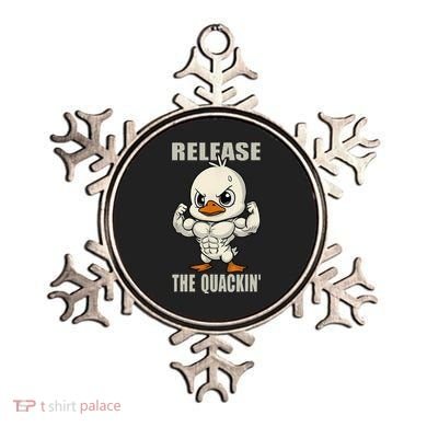 Release The Quackin Duck Gym Weightlifting Bodybuilder Ornament