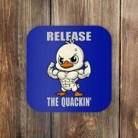 Release The Quackin Duck Gym Weightlifting Bodybuilder Coaster thumb 0