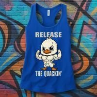 Release The Quackin Duck Gym Weightlifting Bodybuilder Women's Tank Top thumb 3