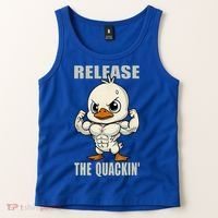 Release The Quackin Duck Gym Weightlifting Bodybuilder Tank Top thumb 2