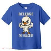 Release The Quackin Duck Gym Weightlifting Bodybuilder Toddler T-Shirt thumb 0