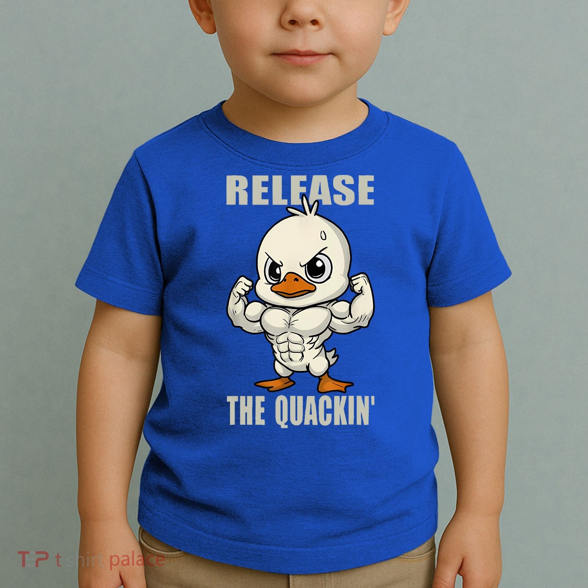 Release The Quackin Duck Gym Weightlifting Bodybuilder Toddler T-Shirt