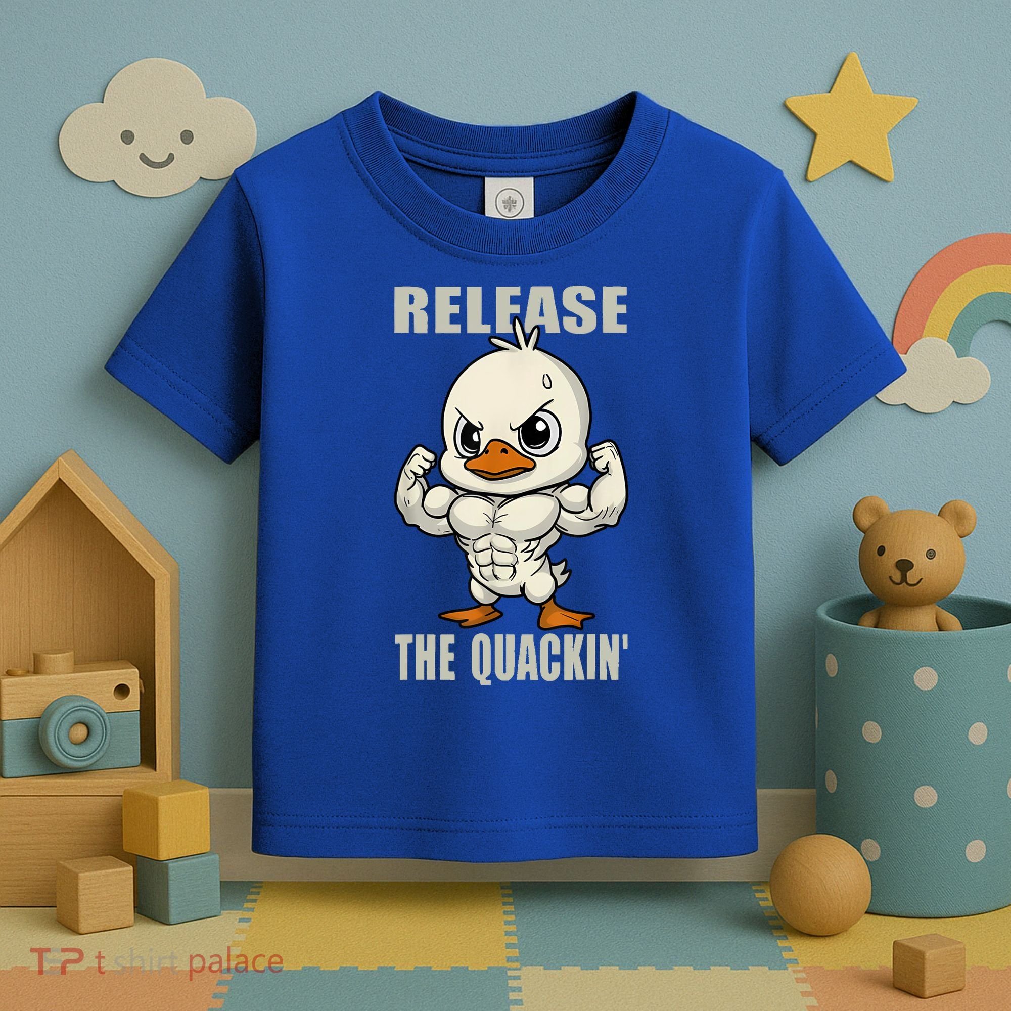 Release The Quackin Duck Gym Weightlifting Bodybuilder Toddler T-Shirt