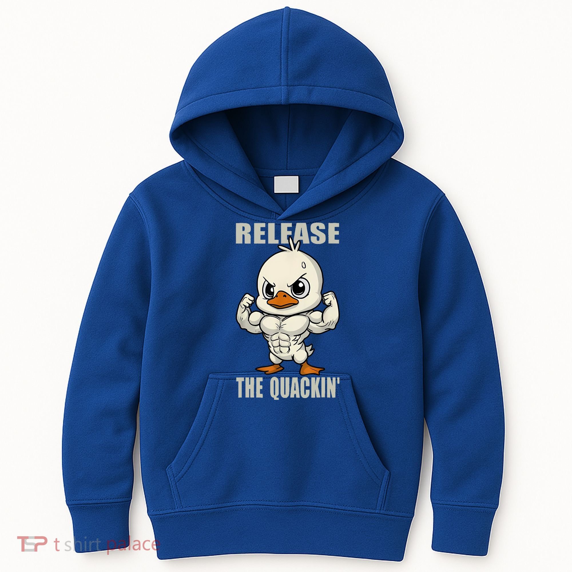 Release The Quackin Duck Gym Weightlifting Bodybuilder Kids Hoodie