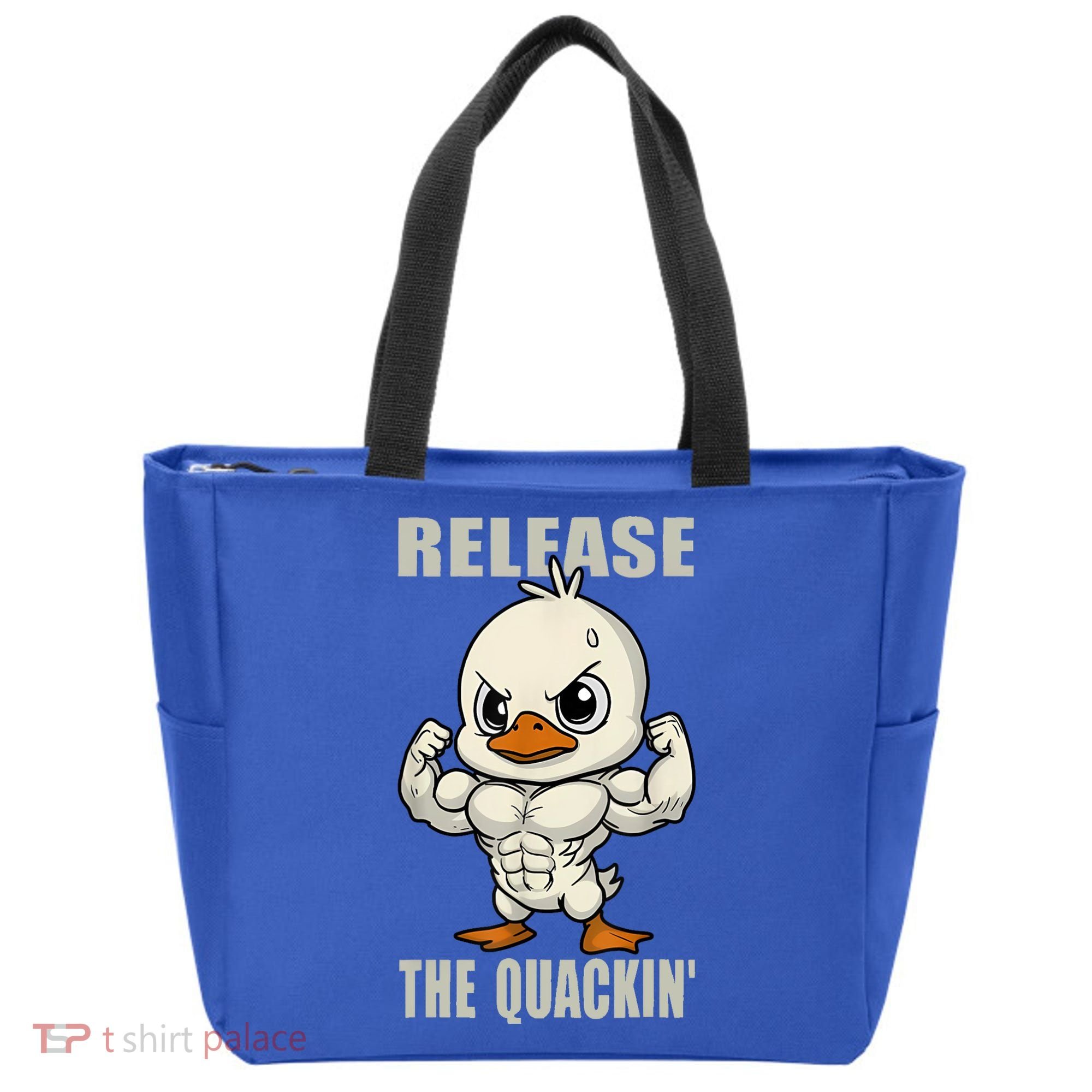 Release The Quackin Duck Gym Weightlifting Bodybuilder Tote Bag