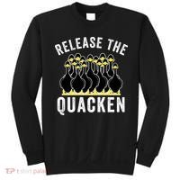 Release The Quacken, Farmer, Duck Lover, Funny Animal Lover Sweatshirt thumb 0