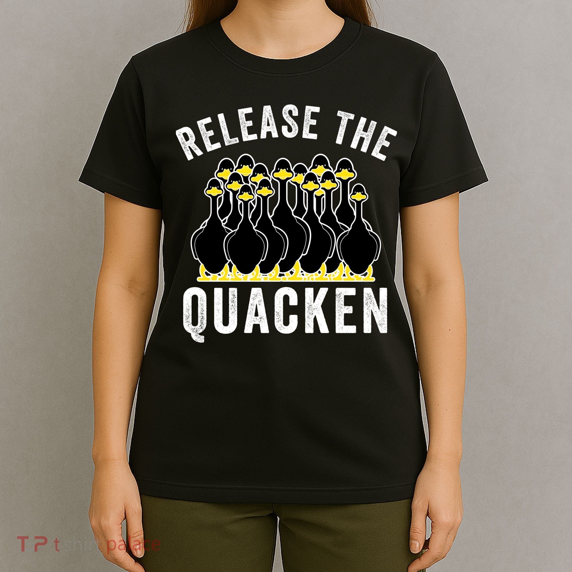 Release The Quacken, Farmer, Duck Lover, Funny Animal Lover T-Shirt