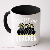 Release The Quacken, Farmer, Duck Lover, Funny Animal Lover Coffee Mug thumb 0