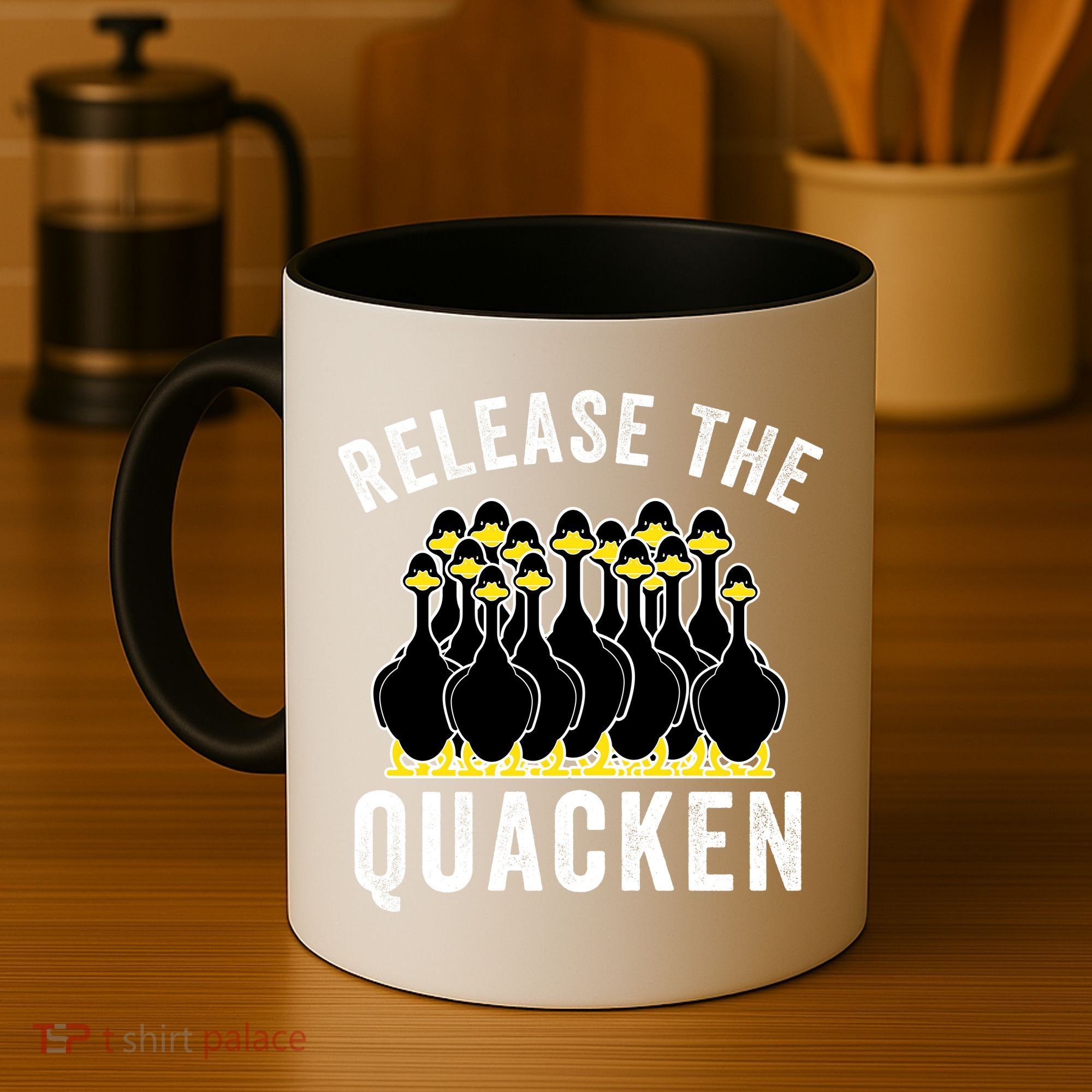 Release The Quacken, Farmer, Duck Lover, Funny Animal Lover Coffee Mug