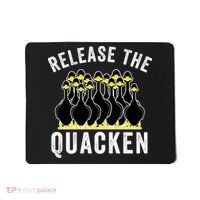 Release The Quacken, Farmer, Duck Lover, Funny Animal Lover Mousepad thumb 0