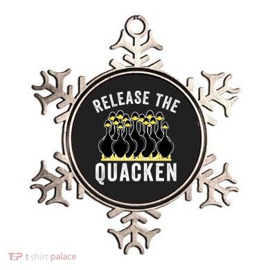 Release The Quacken, Farmer, Duck Lover, Funny Animal Lover Ornament